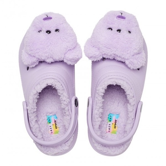 Lazy Oaf Shoes - Lazy Oaf x Crocs Three-Eyed Teddy Lined Clogs